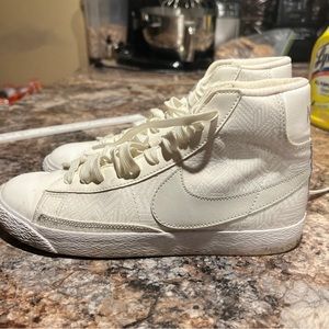 White Nike high top sneakers size 5